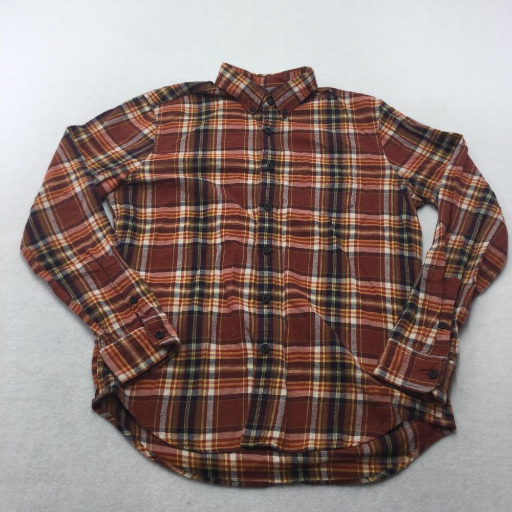 American Eagle Outfitters Shirt Mens Medium Plaid Flannel Long Sleeve Button Up